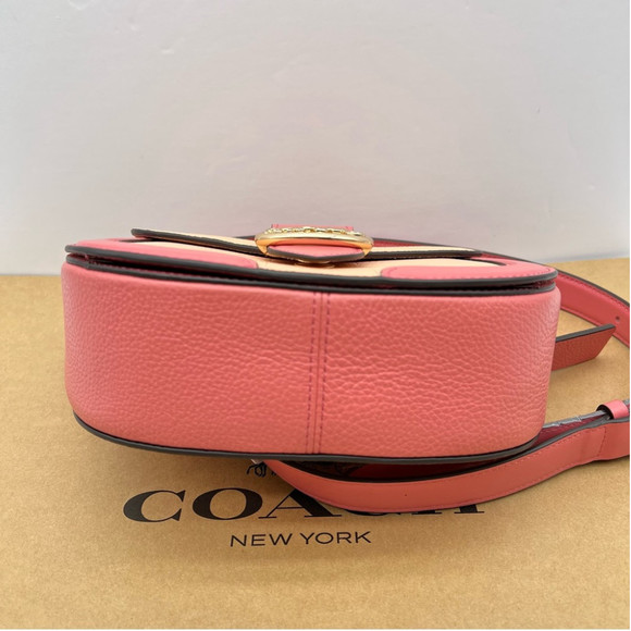 Coach Georgie Saddle Crossbody Bag In Colorblock Leather - Picture 6 of 16